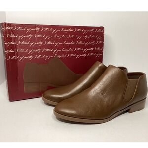 Kensie Sammy Women's Side Zip Ankle Boot Size 7 Brown NIB